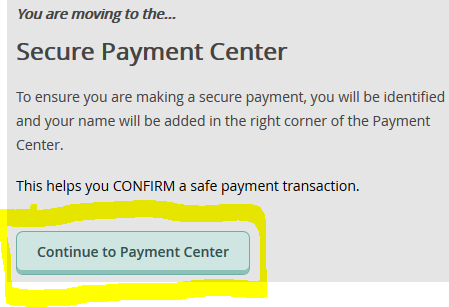 Continue to payment center pic